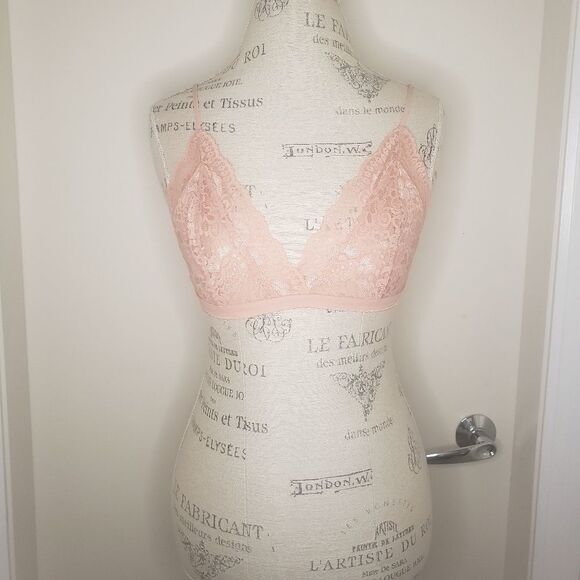 Talula Aritzia Pink Lace Bralette - Picture 1 of 13